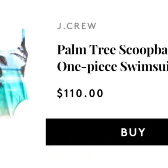 J. Crew Beach Scene w/ Palm Tree Scoop Back one piece C1964 SZ 6 - Picture 3 of 9